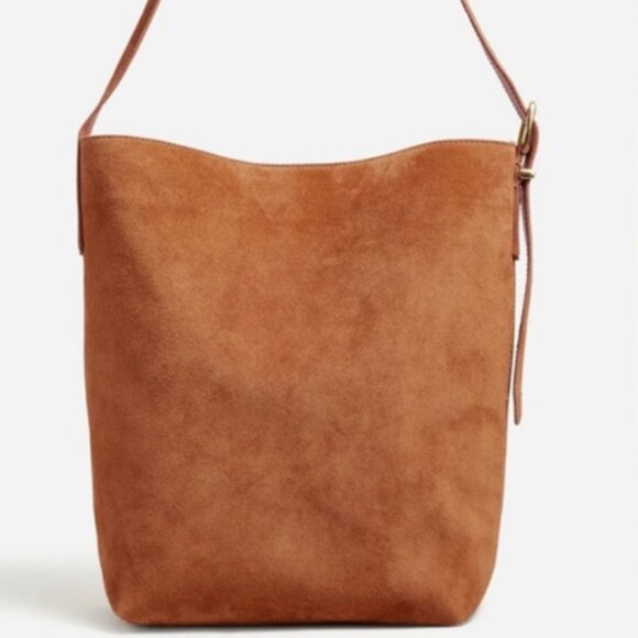 Madewell Handbags - NWT Madewell The Essential Bucket Tote: Caramel Suede SOLD OUT ONLINE
